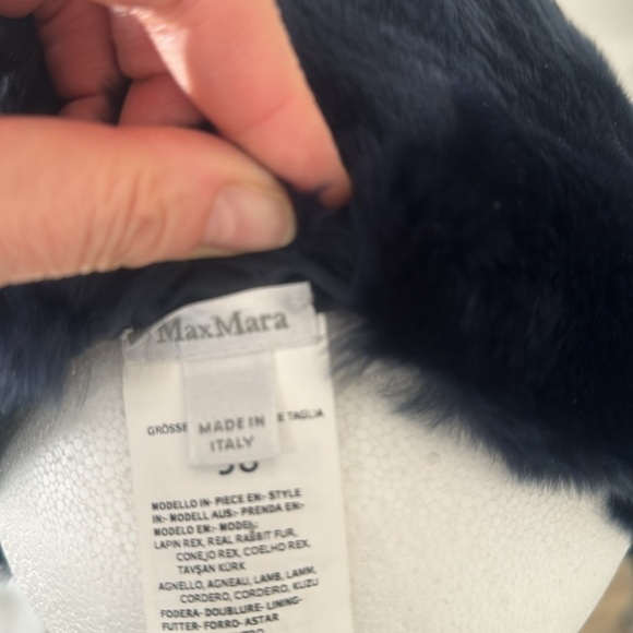 ❄️MaxMara navy fur ear warmer - Picture 8 of 9